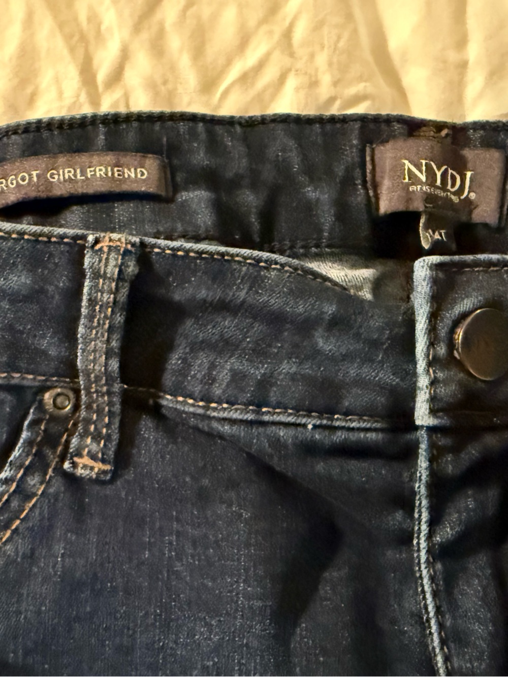 NYDJ Dark Indigo Slim Straight Jeans for Women